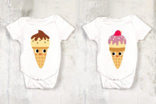 Cute Ice Cream Cartoon Clipart Graphic Illustrations By Noey smiley 5