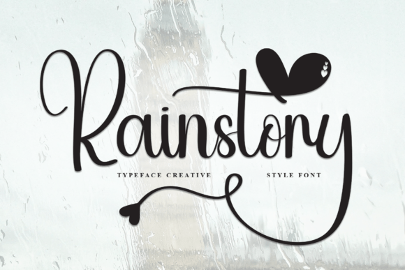 Rainstory Script & Handwritten Font By william jhordy