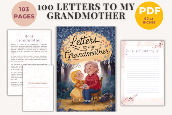 📜 100 Letters to My Grandmother 📜 Graphic KDP Interiors By Nora as