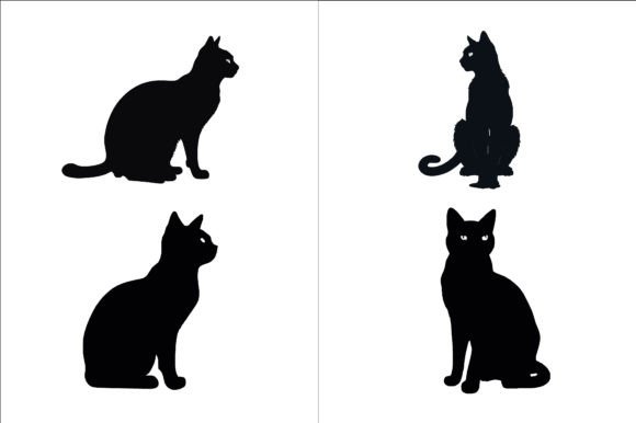 Cat Svg Cut File ,cat Silhouette Vector, Grafik KI Grafiken Von Store Hut