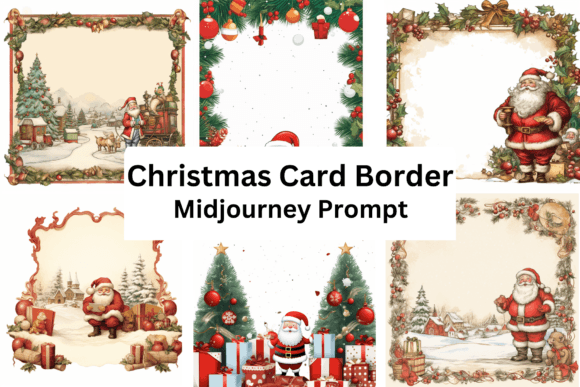 Christmas Card Border Graphic Backgrounds By Digital Delight