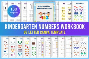 Kindergarten Numbers Workbook Canva Graphic KDP Interiors By designmela01 1