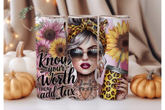 Know Your Worth then Add Tax Tumbler Png Graphic Tumbler Wraps By lauriemar67cx