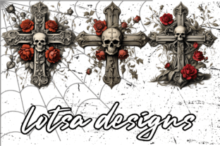 Gothic Cross Gráfico Ilustrações para Impressão Por lotsa designs 3