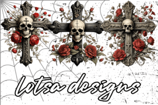 Gothic Cross Gráfico Ilustrações para Impressão Por lotsa designs 7