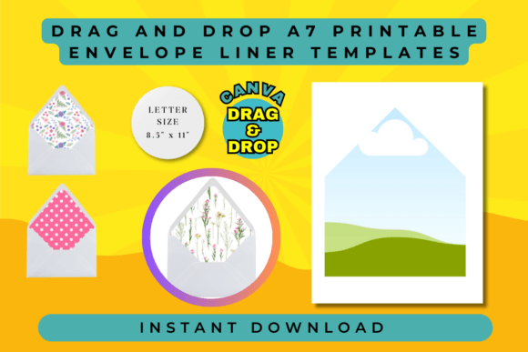 Canva Envelope Liner Templates Graphic Crafts By canvaframesgallery