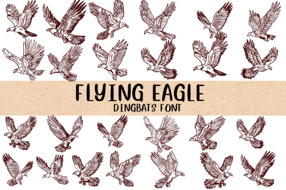 Flying Eagle Dingbats-Schriftarten Schriftart Von Nongyao