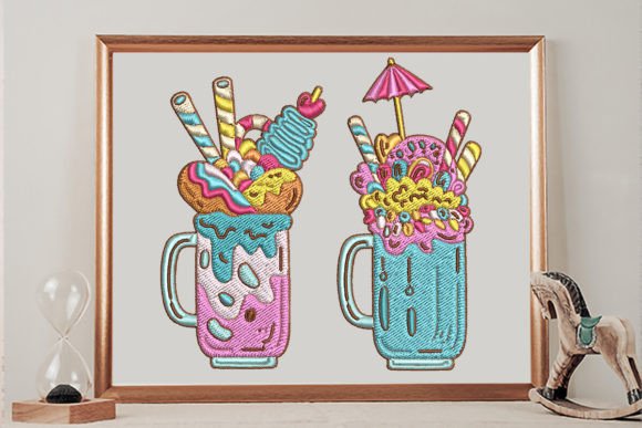 Ice Cream Dessert & Sweets Embroidery Design By wick john
