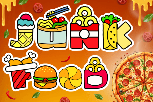 Junk Food Decorative Font By Kalilaart