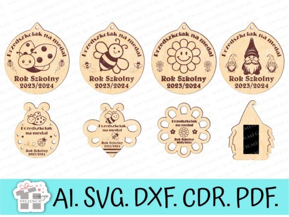 Medals and Magnets for Preschoolers SVG Graphic Patterns By MegaPrezencik