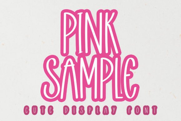 Pink Sample Display Font By PiPi Creative