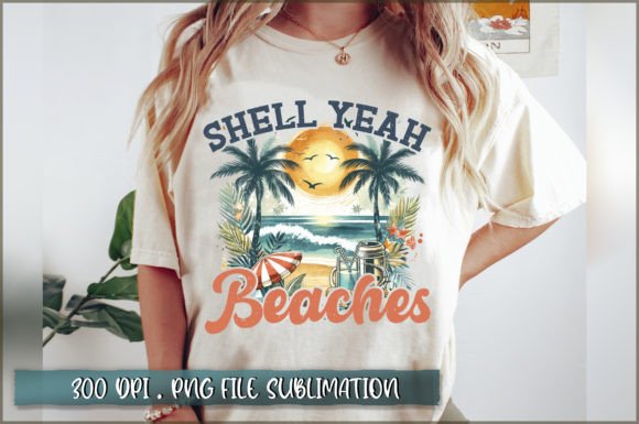 Shell Yeah Beaches Sublimation Grafika Rękodzieła Przez Extreme DesignArt
