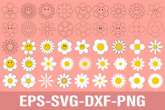 Daisy Svg Bundle, Flower Svg Files Graphic Illustrations By MA T-shirt Store