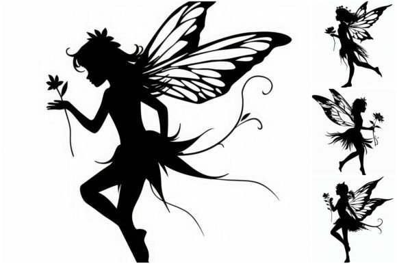 Fairy Silhouette Graphic AI Graphics By Background Graphics illustration