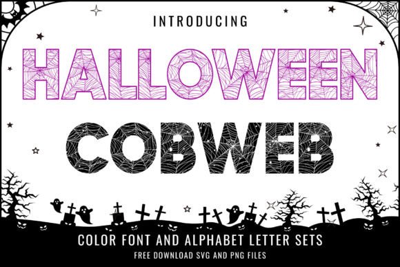 Halloween Cobweb Color Fonts Font By Font Craft Studio
