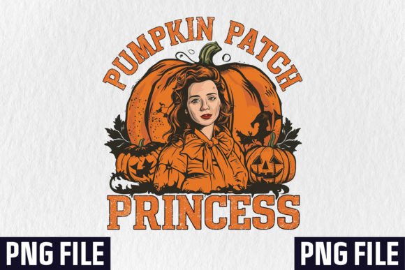 Pumpkin Patch Princess Sublimation Graphic T-shirt Designs By Craft Sublimation Design