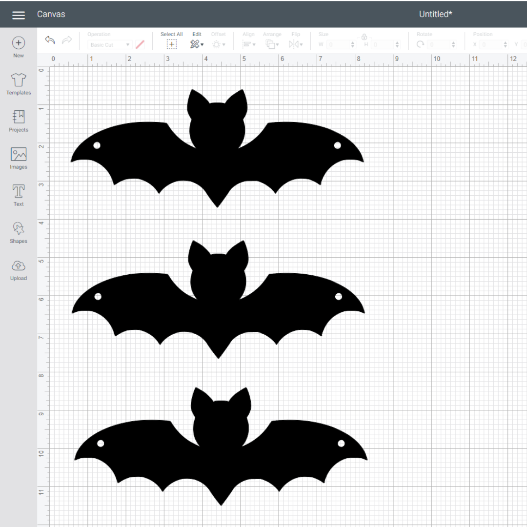Bats in Cricut Design Space